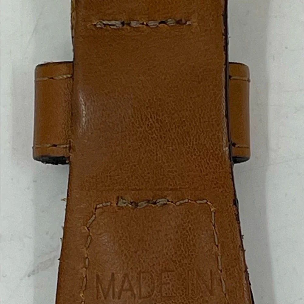 Zep Pro Leather Canvas Belt Embroidery Marlin Fish‎ Brown Men's 42 Fisherman USA